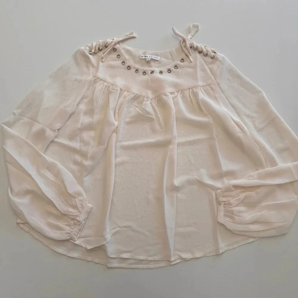 After Market- Blouse-Ribbon- Romantic-Fairy-Renaissance- Sheer- Women's- S - Picture 2 of 16